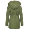 image:imageGRACE KARIN Womens Winter Coats Fleece Parkas Anoraks Hooded Military Jacket CoatsArmy Green