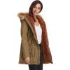 image:imageGRACE KARIN Womens Winter Coats Fleece Parkas Anoraks Hooded Military Jacket CoatsCamel