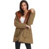 image:imageGRACE KARIN Womens Winter Coats Fleece Parkas Anoraks Hooded Military Jacket CoatsCamel