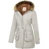 image:imageGRACE KARIN Womens Winter Coats Fleece Parkas Anoraks Hooded Military Jacket CoatsGrey
