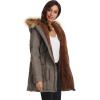 image:imageGRACE KARIN Womens Winter Coats Fleece Parkas Anoraks Hooded Military Jacket CoatsNutmeg