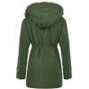 image:imageGRACE KARIN Womens Winter Coats Fleece Parkas Anoraks Hooded Military Jacket CoatsOlive Green