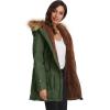 image:imageGRACE KARIN Womens Winter Coats Fleece Parkas Anoraks Hooded Military Jacket CoatsOlive Green
