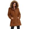image:imageGRACE KARIN Womens Winter Coats Fleece Parkas Anoraks Hooded Military Jacket CoatsReddish Brown