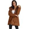 image:imageGRACE KARIN Womens Winter Coats Fleece Parkas Anoraks Hooded Military Jacket CoatsReddish Brown