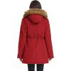 image:imageGRACE KARIN Womens Winter Coats Fleece Parkas Anoraks Hooded Military Jacket CoatsStrong Red