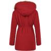 image:imageGRACE KARIN Womens Winter Coats Fleece Parkas Anoraks Hooded Military Jacket CoatsStrong Red