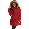 image:imageGRACE KARIN Womens Winter Coats Fleece Parkas Anoraks Hooded Military Jacket CoatsStrong Red