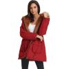 image:imageGRACE KARIN Womens Winter Coats Fleece Parkas Anoraks Hooded Military Jacket CoatsStrong Red