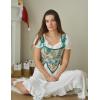 image:imageSCARLET DARKNESS Corset Tops for Women Renaissance Costume Floral Lace Up Boned Bustier with ZipGreen Floral