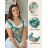 image:imageSCARLET DARKNESS Corset Tops for Women Renaissance Costume Floral Lace Up Boned Bustier with ZipGreen Floral