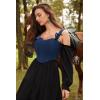 image:imageSCARLET DARKNESS Corset Tops for Women Sweetheart Neckline Floral Corset with Zipper Size 618Blue