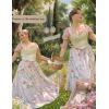 image:imageSCARLET DARKNESS Corset Tops for Women Sweetheart Neckline Floral Corset with Zipper Size 618Champagne