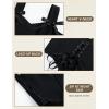 image:imageSCARLET DARKNESS Corset Tops for Women Sweetheart Neckline Floral Corset with Zipper Size 618Dark Black
