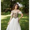 image:imageSCARLET DARKNESS Corset Tops for Women Sweetheart Neckline Floral Corset with Zipper Size 618Green Chrysanthemum