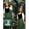 image:imageSCARLET DARKNESS Renaissance Corset Tops for Women Pirate Lace Up Overbust Velvet Bustier BodiceBlack