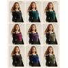 image:imageSCARLET DARKNESS Renaissance Corset Tops for Women Pirate Lace Up Overbust Velvet Bustier BodiceDark Brown