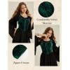 image:imageSCARLET DARKNESS Renaissance Corset Tops for Women Pirate Lace Up Overbust Velvet Bustier BodiceDark Green