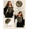 image:imageSCARLET DARKNESS Renaissance Corset Tops for Women Pirate Lace Up Overbust Velvet Bustier BodiceGolden Coffee