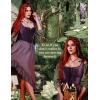 image:imageSCARLET DARKNESS Renaissance Corset Tops for Women Pirate Lace Up Overbust Velvet Bustier BodicePurple