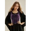 image:imageSCARLET DARKNESS Renaissance Corset Tops for Women Pirate Lace Up Overbust Velvet Bustier BodicePurple
