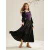 image:imageSCARLET DARKNESS Renaissance Corset Tops for Women Pirate Lace Up Overbust Velvet Bustier BodicePurple