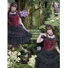 image:imageSCARLET DARKNESS Renaissance Corset Tops for Women Pirate Lace Up Overbust Velvet Bustier BodiceWine Red