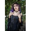 image:imageSCARLET DARKNESS Womens Renaissance Corset Tops Vintage Lace Up Overbust Bustier BodiceDeep Black