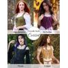 image:imageSCARLET DARKNESS Womens Renaissance Corset Tops Vintage Lace Up Overbust Bustier BodiceDeep Black