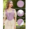 image:imageSCARLET DARKNESS Womens Renaissance Corset Tops Vintage Lace Up Overbust Bustier BodiceLight Purple