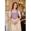 image:imageSCARLET DARKNESS Womens Renaissance Corset Tops Vintage Lace Up Overbust Bustier BodiceLight Purple