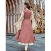 image:imageSCARLRT DARKNESS Women Renaissance Costume Underbust Pirate Peasant High Low Dress with PocketsDusty Rose