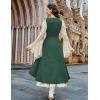 image:imageSCARLRT DARKNESS Women Renaissance Costume Underbust Pirate Peasant High Low Dress with PocketsForest Green