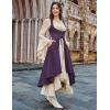 image:imageSCARLRT DARKNESS Women Renaissance Costume Underbust Pirate Peasant High Low Dress with PocketsPurple