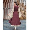 image:imageSCARLRT DARKNESS Women Renaissance Costume Underbust Pirate Peasant High Low Dress with PocketsWine