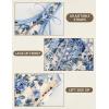 image:imageScarlet Darkness Corset Tops for Women Renaissance Corset Floral Lace Up Bodyshaper BustierApricot Blue Flowers