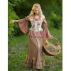 image:imageScarlet Darkness Corset Tops for Women Renaissance Corset Floral Lace Up Bodyshaper BustierApricot Floral