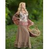 image:imageScarlet Darkness Corset Tops for Women Renaissance Corset Floral Lace Up Bodyshaper BustierApricot Floral