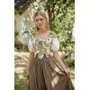image:imageScarlet Darkness Corset Tops for Women Renaissance Corset Floral Lace Up Bodyshaper BustierApricot Pink Flowers