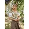 image:imageScarlet Darkness Corset Tops for Women Renaissance Corset Floral Lace Up Bodyshaper BustierApricot Pink Flowers