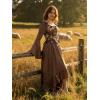 image:imageScarlet Darkness Corset Tops for Women Renaissance Corset Floral Lace Up Bodyshaper BustierBrown Floral