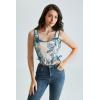 image:imageScarlet Darkness Corset Tops for Women Renaissance Lace Up Floral Bustier Tops Size 616Ultramarine