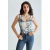 image:imageScarlet Darkness Corset Tops for Women Renaissance Lace Up Floral Bustier Tops Size 616Ultramarine