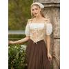 image:imageScarlet Darkness Corset Tops for Women Renaissance Underbust Corset Boned Lace Up CorsetsApricot Gold