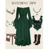 image:imageScarlet Darkness Corset Tops for Women Renaissance Underbust Corset Boned Lace Up CorsetsBlack Green