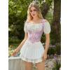 image:imageScarlet Darkness Corset Tops for Women Renaissance Underbust Corset Boned Lace Up CorsetsMystic Wisteria