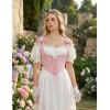image:imageScarlet Darkness Corset Tops for Women Renaissance Underbust Corset Boned Lace Up CorsetsPink