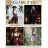 image:imageScarlet Darkness Corset Tops for Women Renaissance Underbust Corset Boned Lace Up CorsetsRoyal Plum