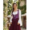 image:imageScarlet Darkness Corset Tops for Women Renaissance Underbust Corset Boned Lace Up CorsetsRoyal Plum