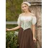 image:imageScarlet Darkness Corset Tops for Women Renaissance Underbust Corset Boned Lace Up CorsetsSage Green Floral
